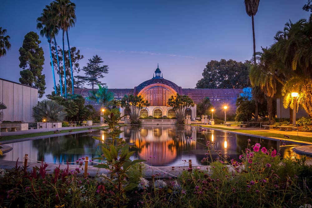 The botanical garden in Balboa park in San Diego, California