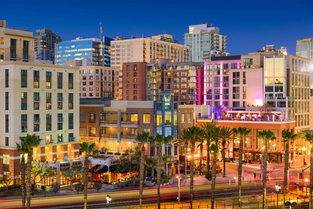 Gaslamp district in San Diego, just a 9 minute drive from the Bed and Breakfast.