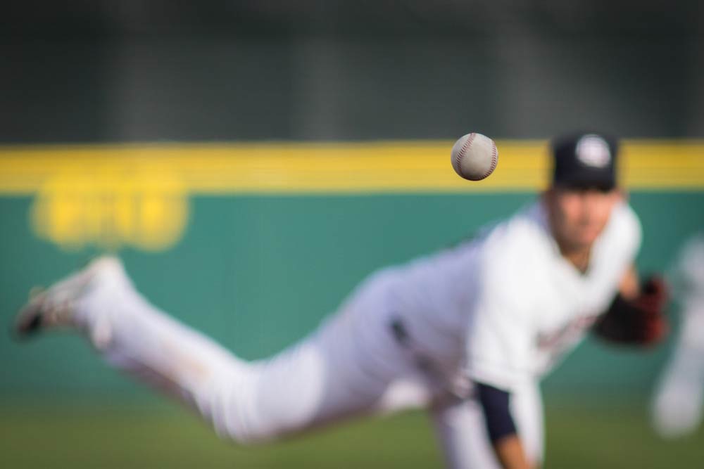 Petco Park – Pitcher throwing a fast ball, only 3.9 miles from bed and breakfast. 